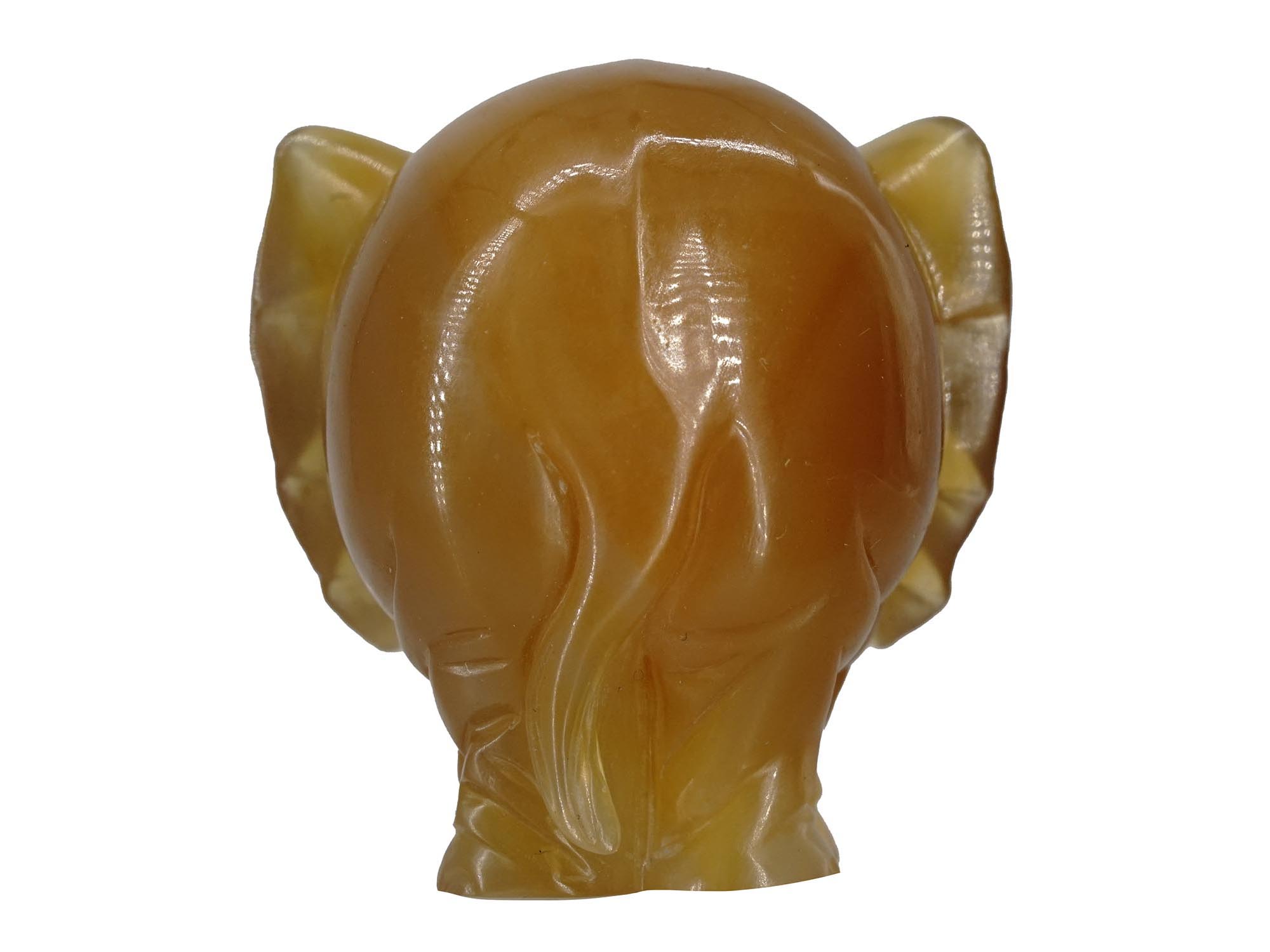 RUSSIAN HAND CARVED AGATE ELEPHANT FIGURINE PIC-4